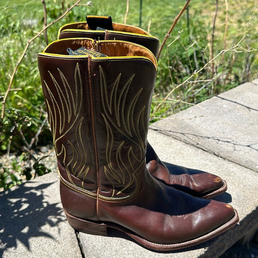 Vintage cowboy boots. They are labeled Ranger Boot Co Terrell, Texas.